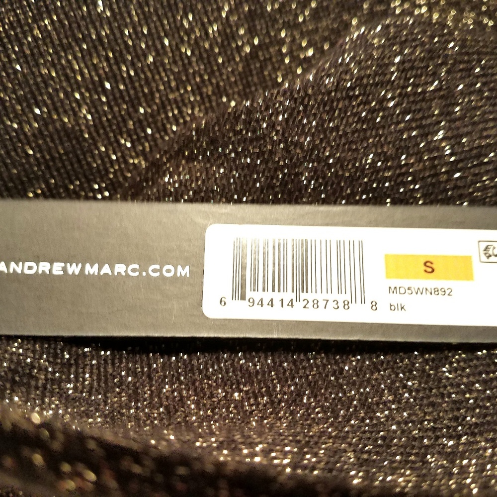 NWT Andrew Marc New York Black Gold Dress size S - Picture 6 of 8